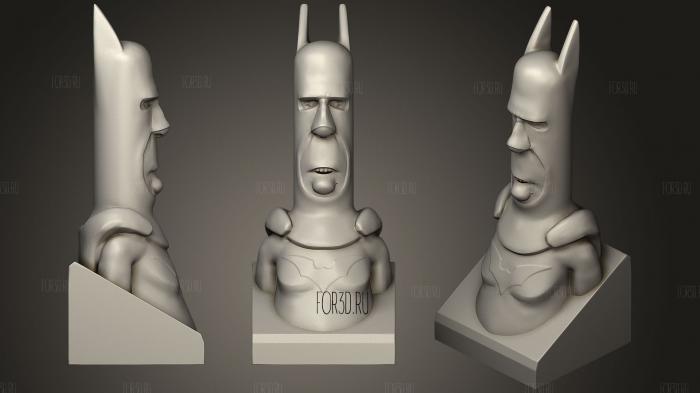 Batman Bust Sculpt stl model for CNC